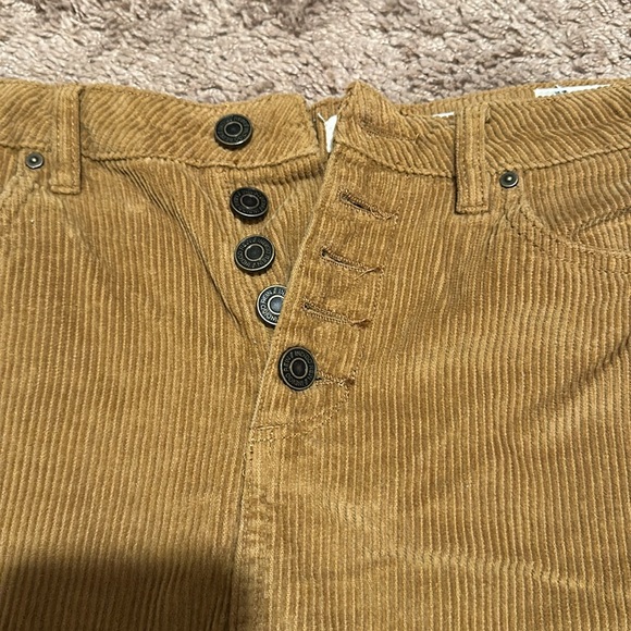 Corduroy dark tan skirt - Picture 3 of 5